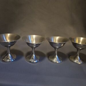 Stieff Pewter Martini Glasses Set Of Four 112 Made in USA
